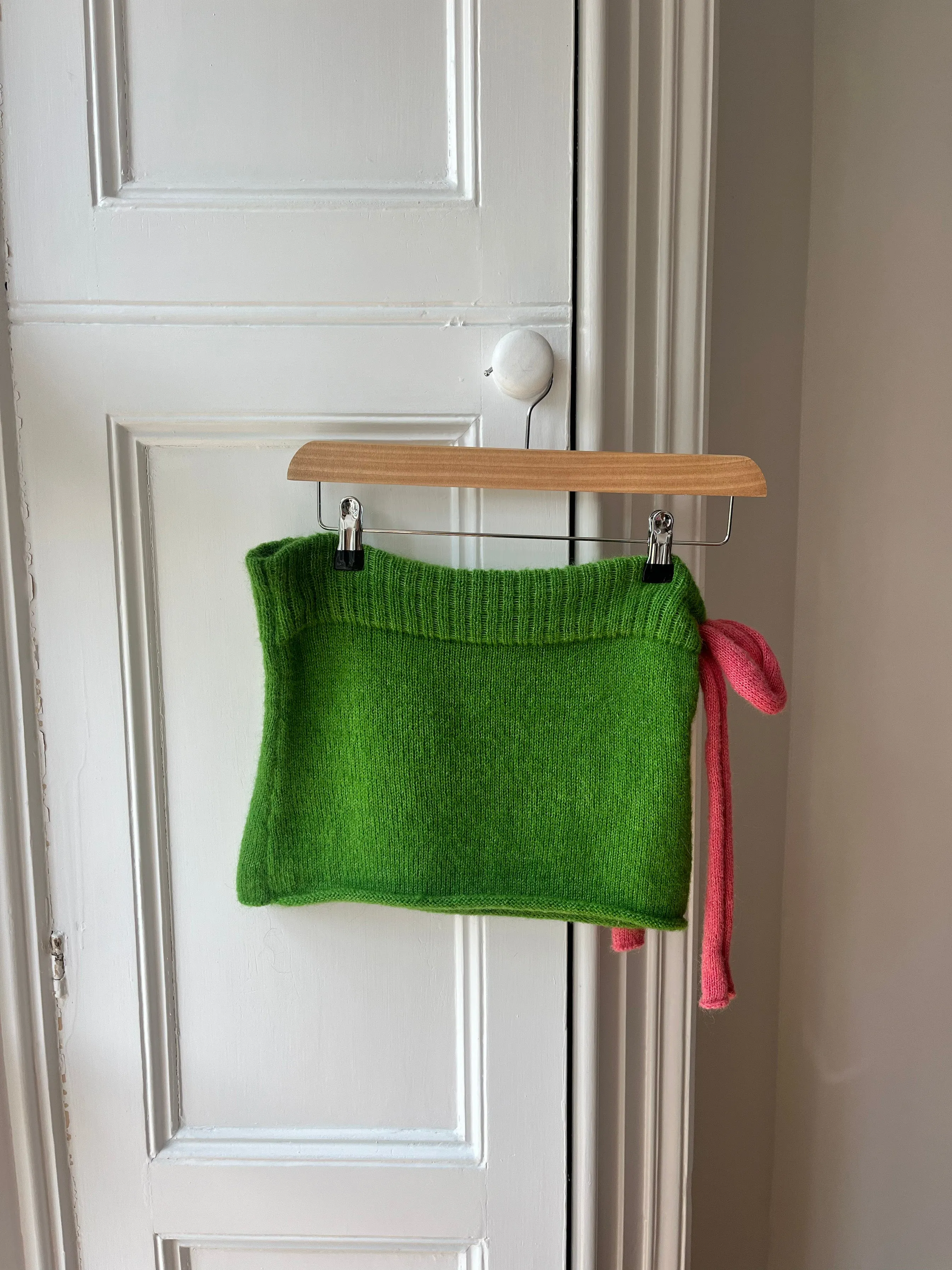 Green and Pink Knit Mini Skirt (Sample)