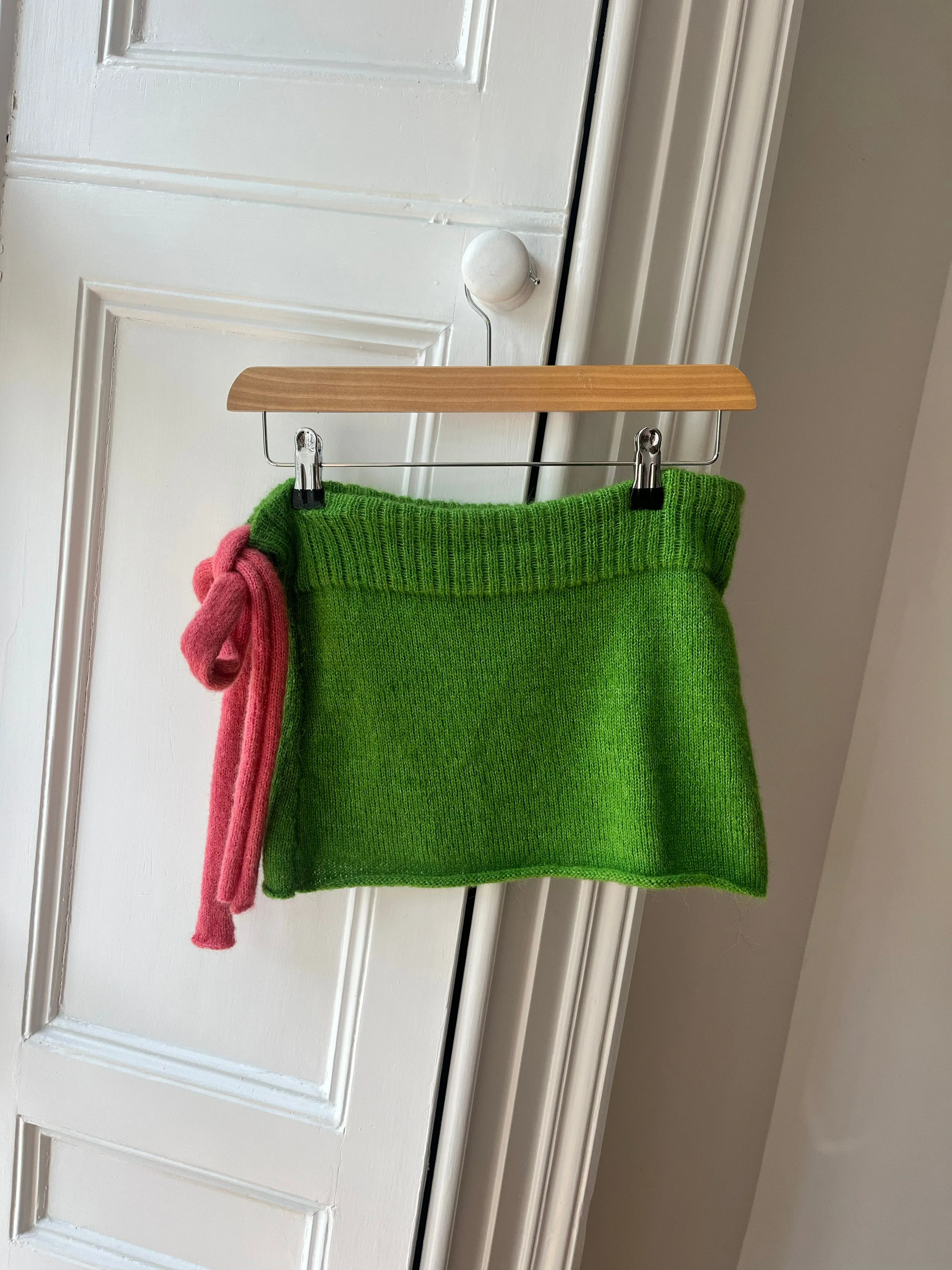 Green and Pink Knit Mini Skirt (Sample)