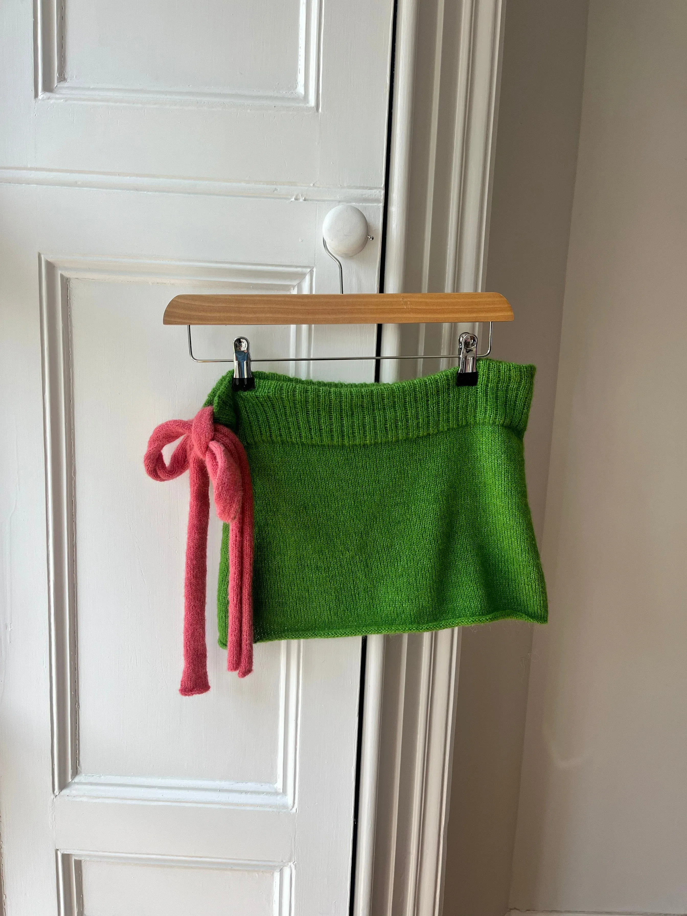 Green and Pink Knit Mini Skirt (Sample)