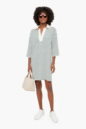 Green Stripe Ashton Knit Polo Dress