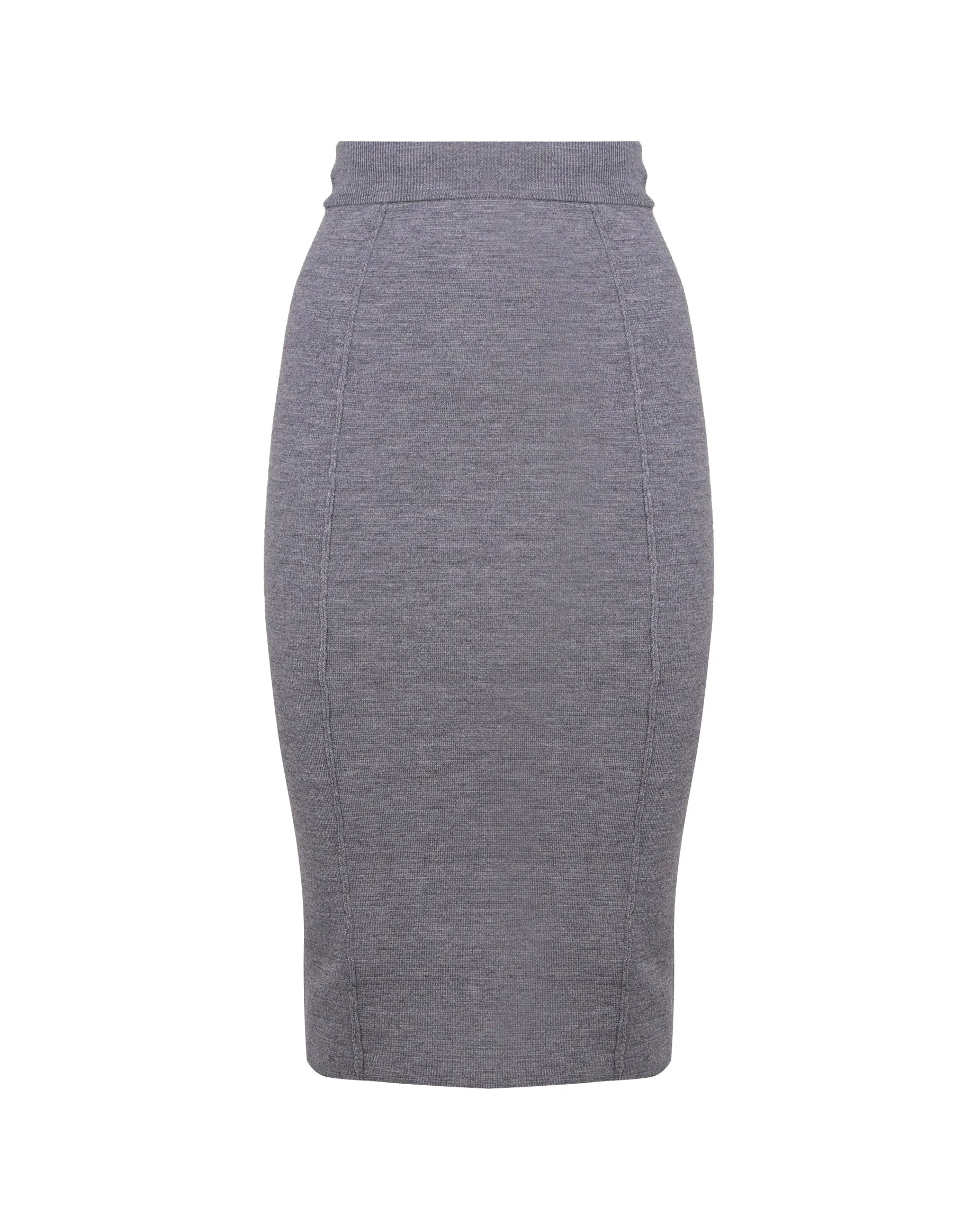 Grey High Waist Pencil Skirt