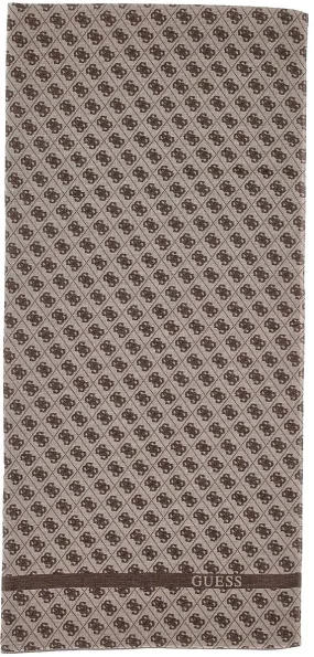 Guess 4G Printed Scarf In Beige Brown