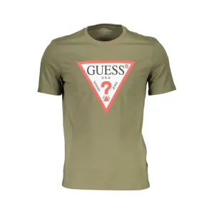 Guess Jeans Green Cotton Men TShirt