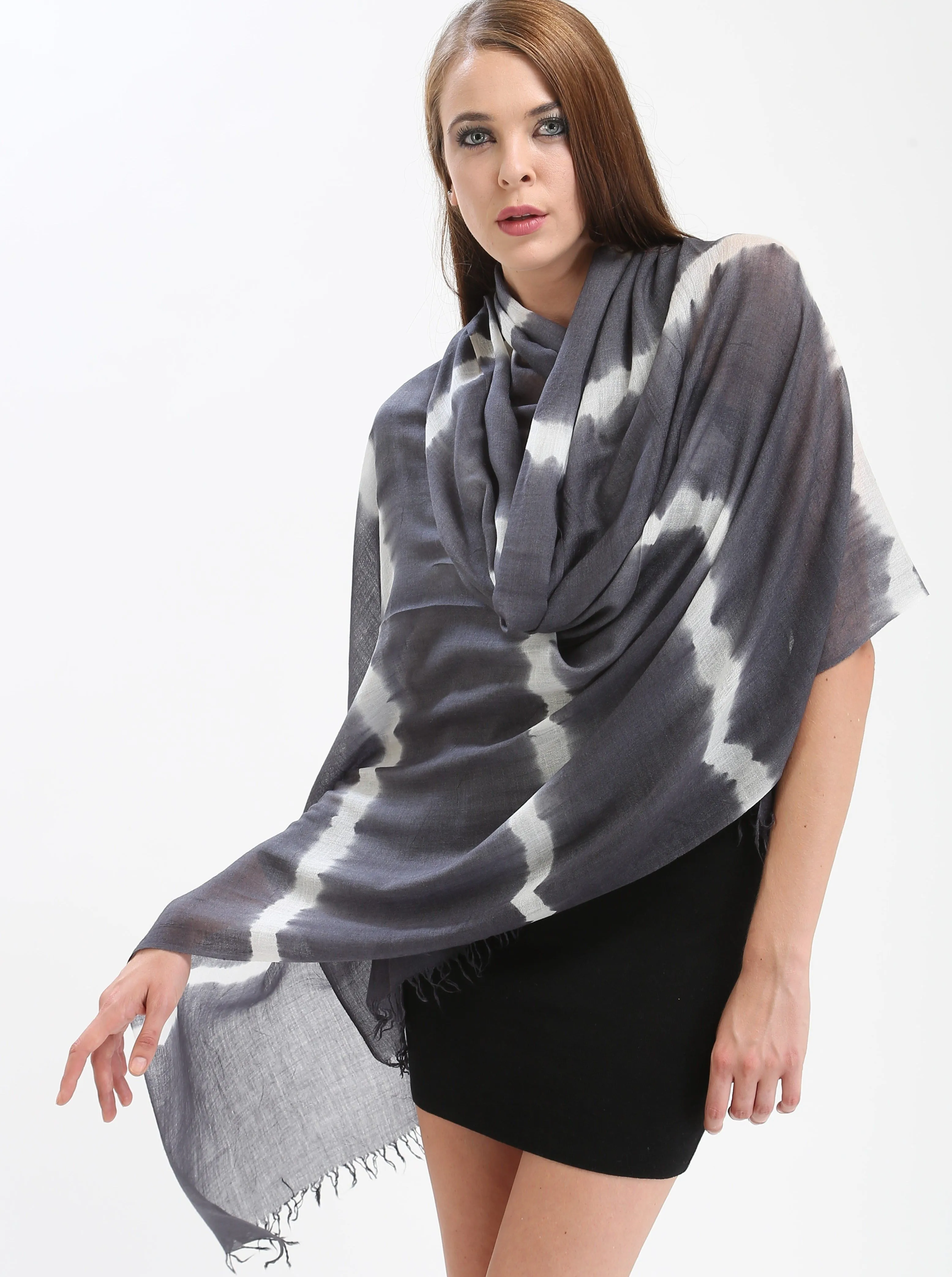 Hand Dye Tissue Fine Cashmere Scarf