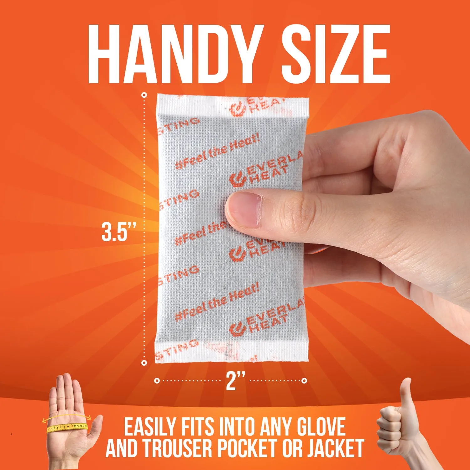 Hand Warmers 20 Pairs (40 Warmers) - Up to 10 Hours of Long Lasting Warmth and Hot Hands - Easy Air Activation for Hands, Body and Feet - TSA Approved