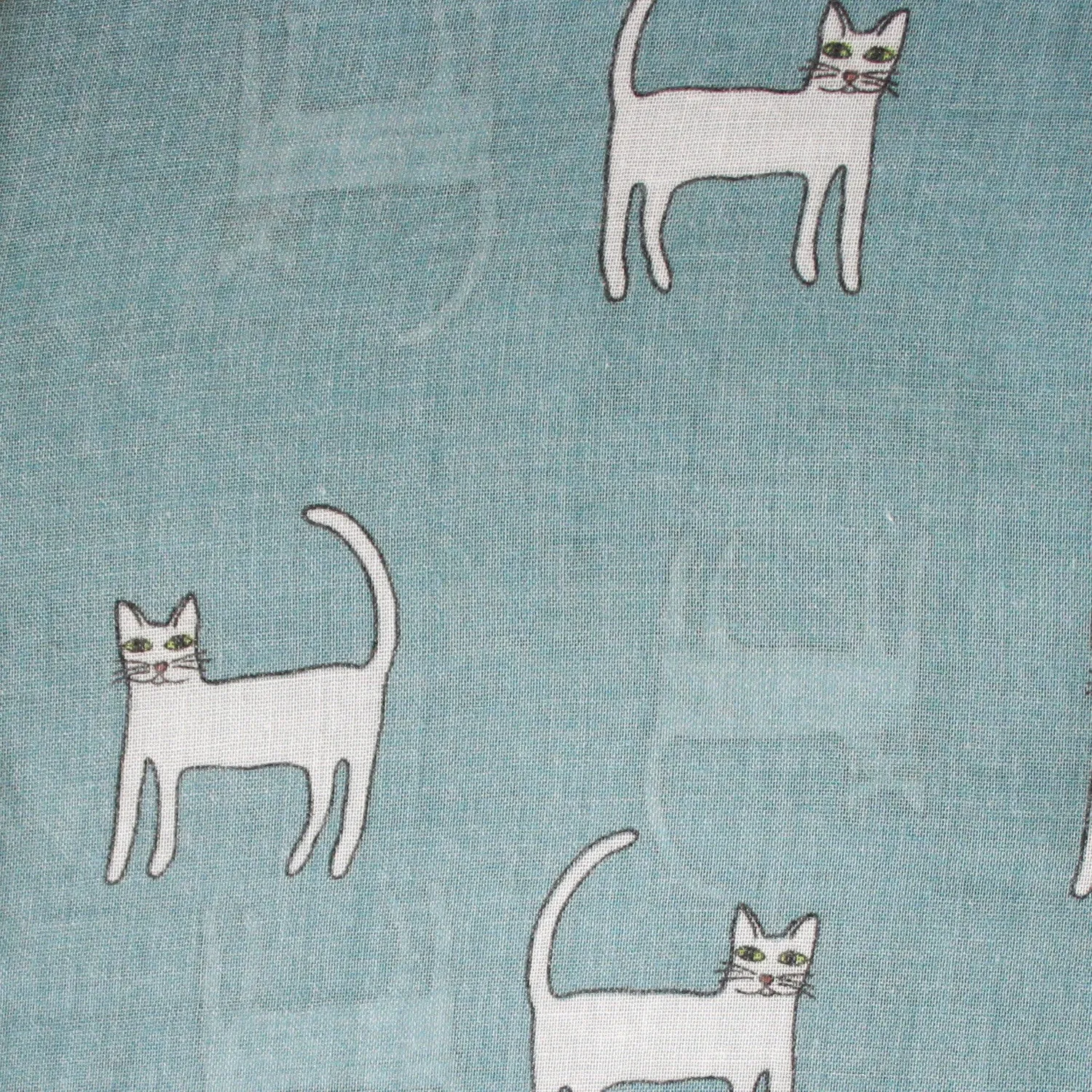 Happy Cats Print Scarf