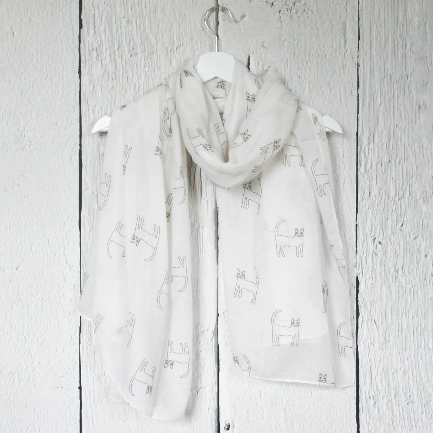 Happy Cats Print Scarf