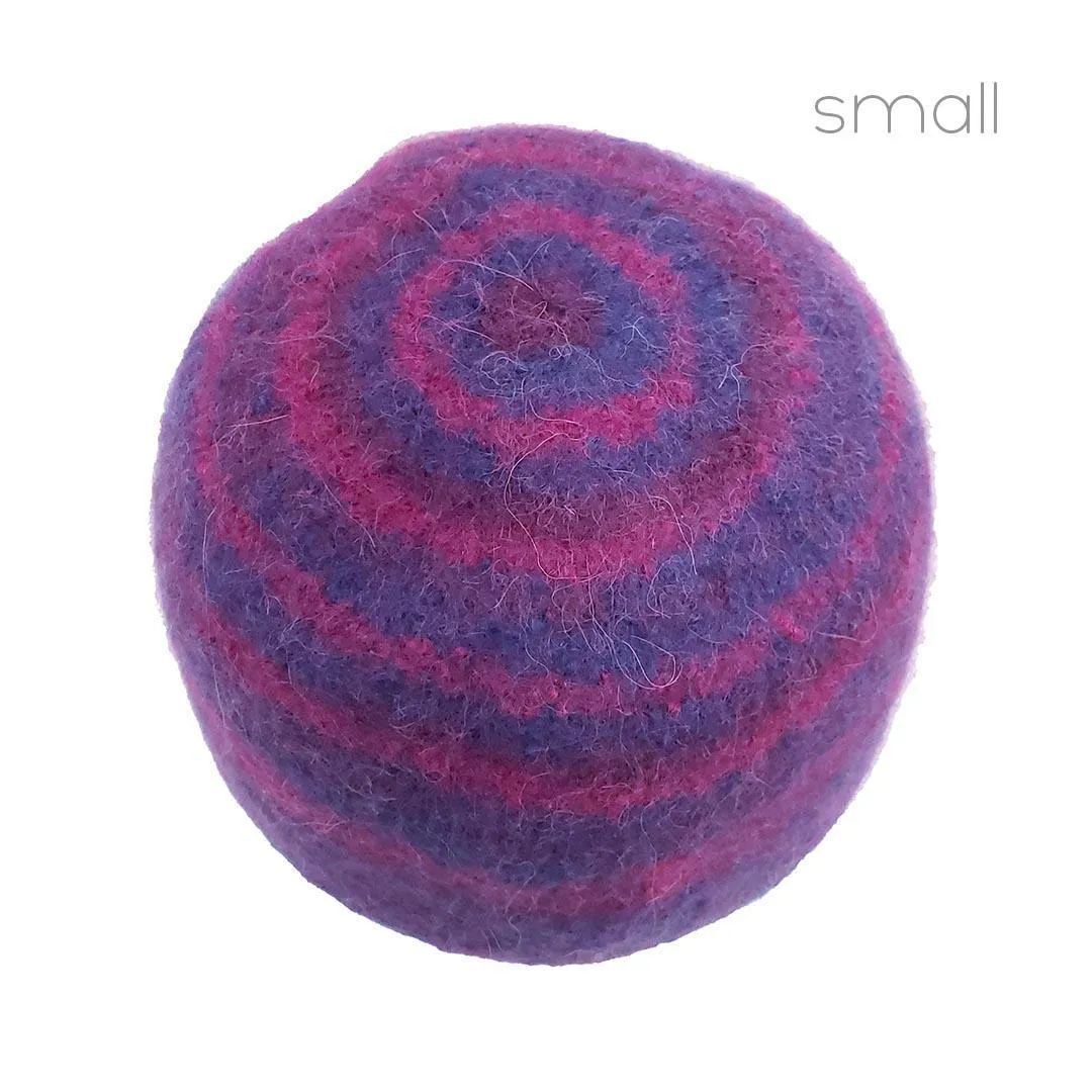 Hat - Felted Wool Cap in Blue and Red Stripe (Assorted Sizes) by Snooter-doots