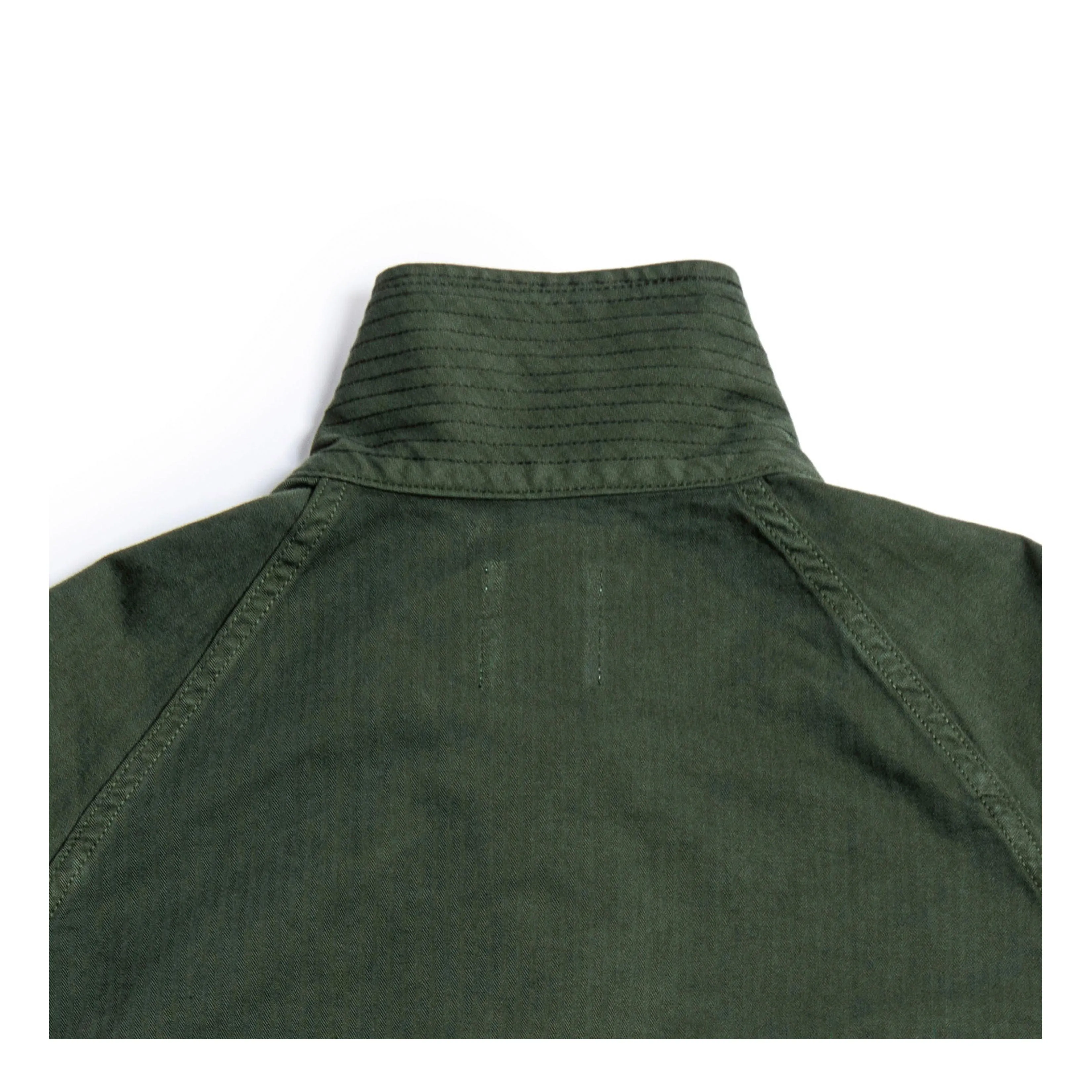 Heimat Textil Herringbone Journey Coat - Military Green