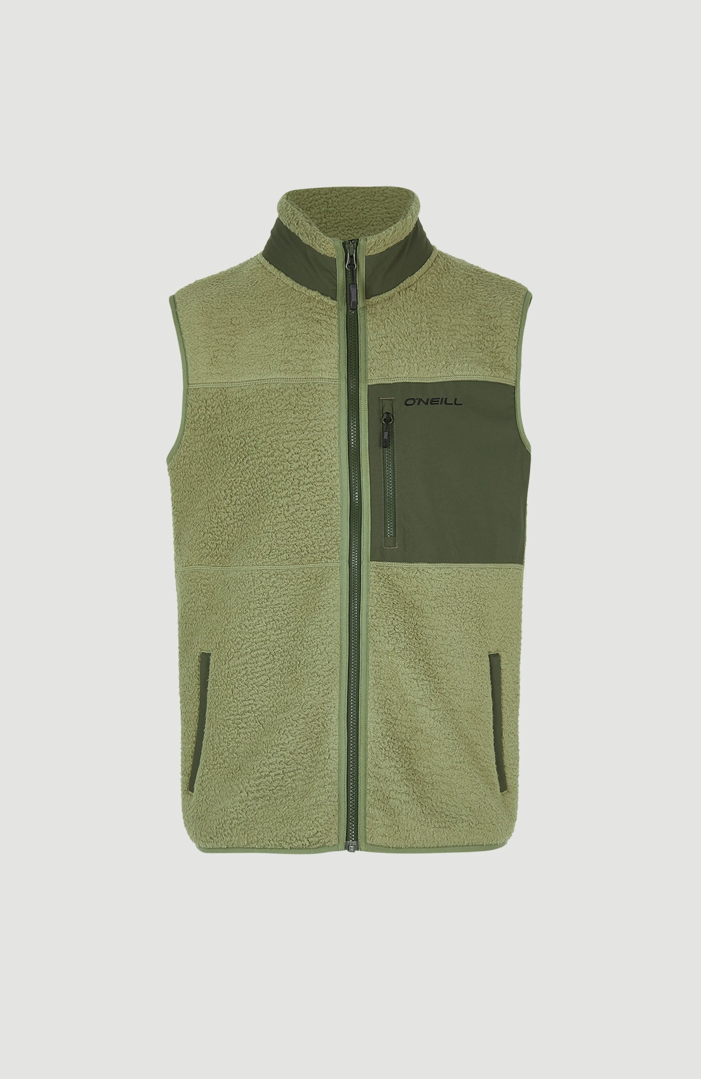 High-Pile Gilet | Deep Lichen Green