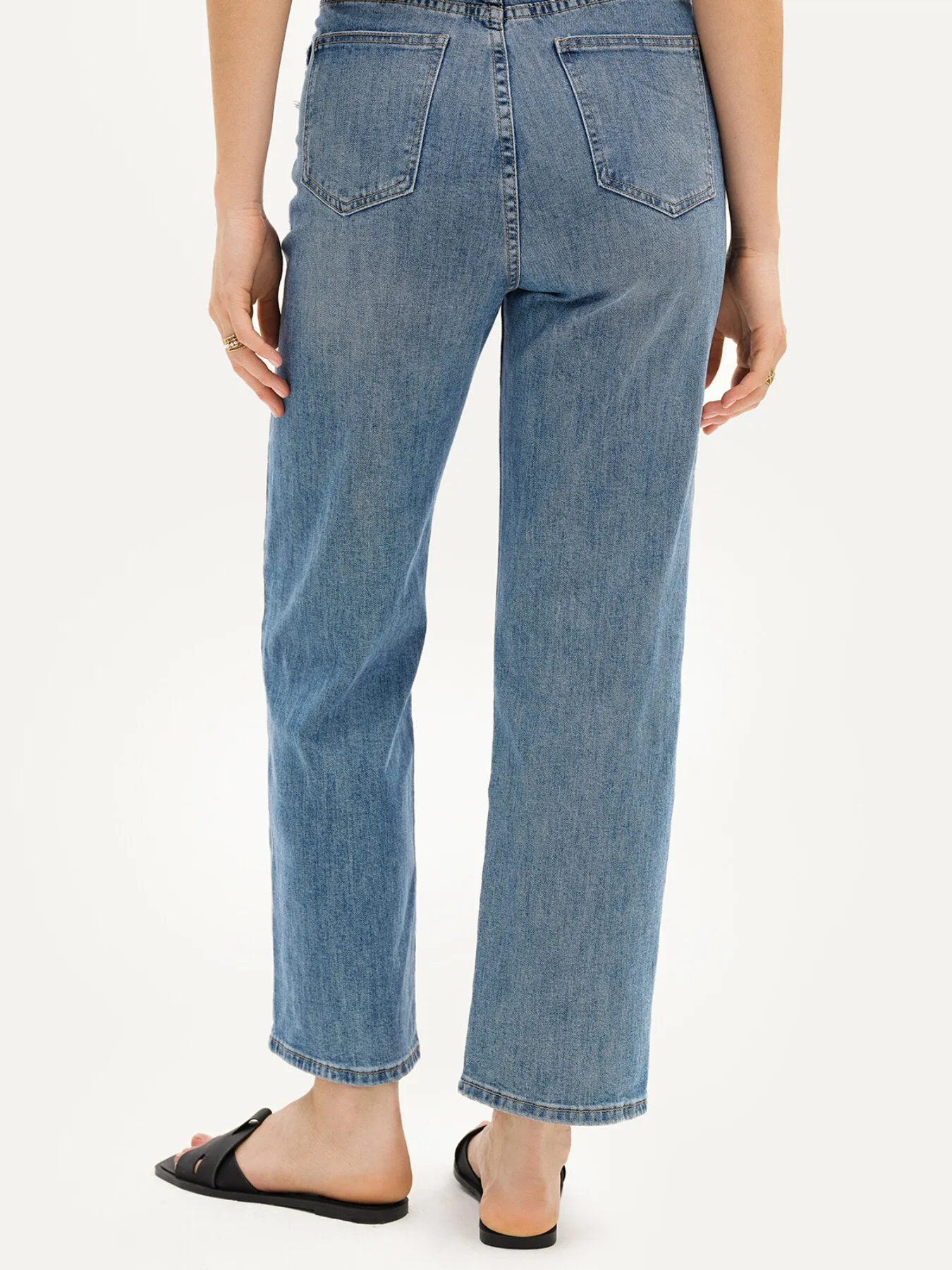 High Waist Pocket High Stretch Long Jeans