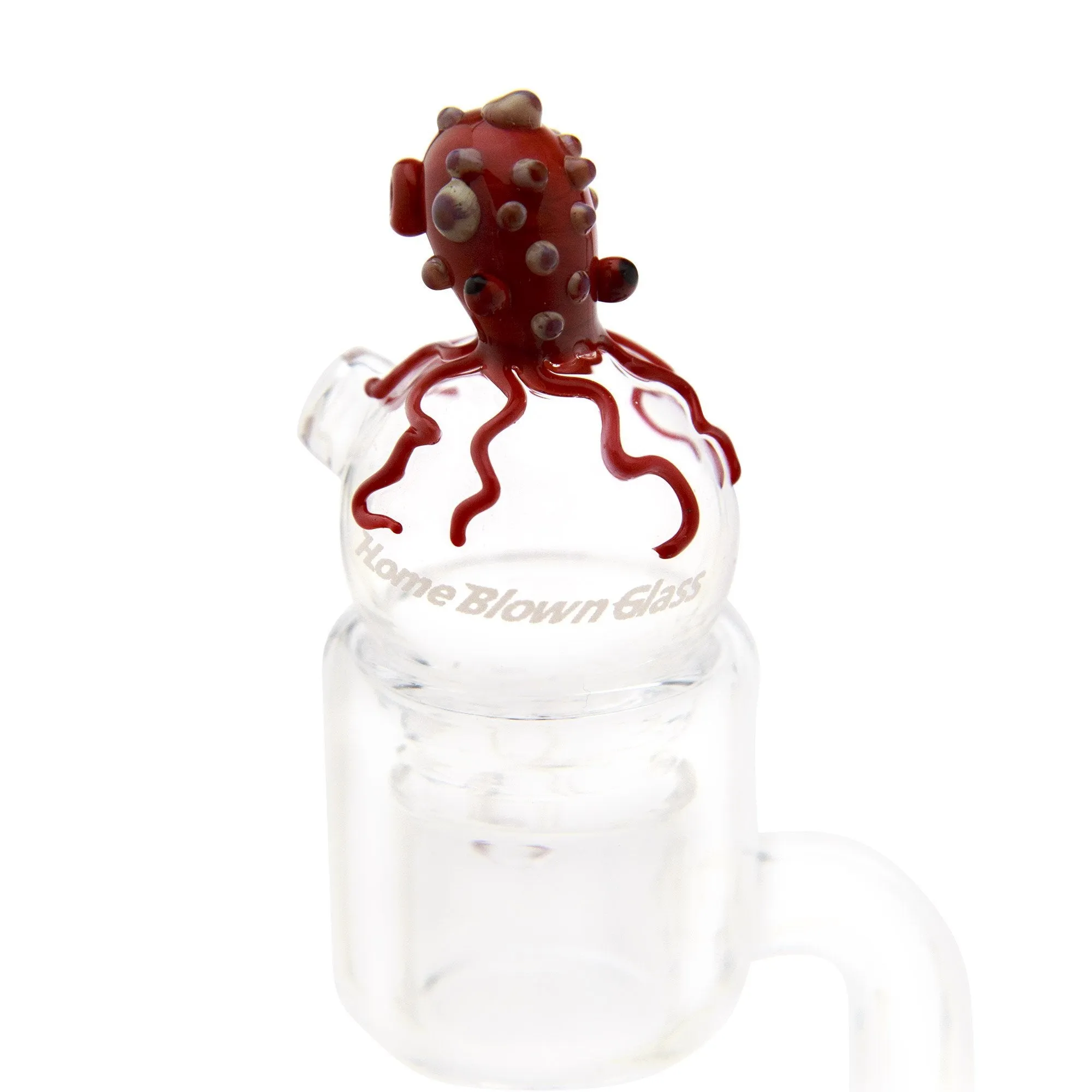 Home Blown Glass Bubble Carb Cap - Octopus