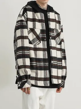 HOODED FLANNEL JACKET