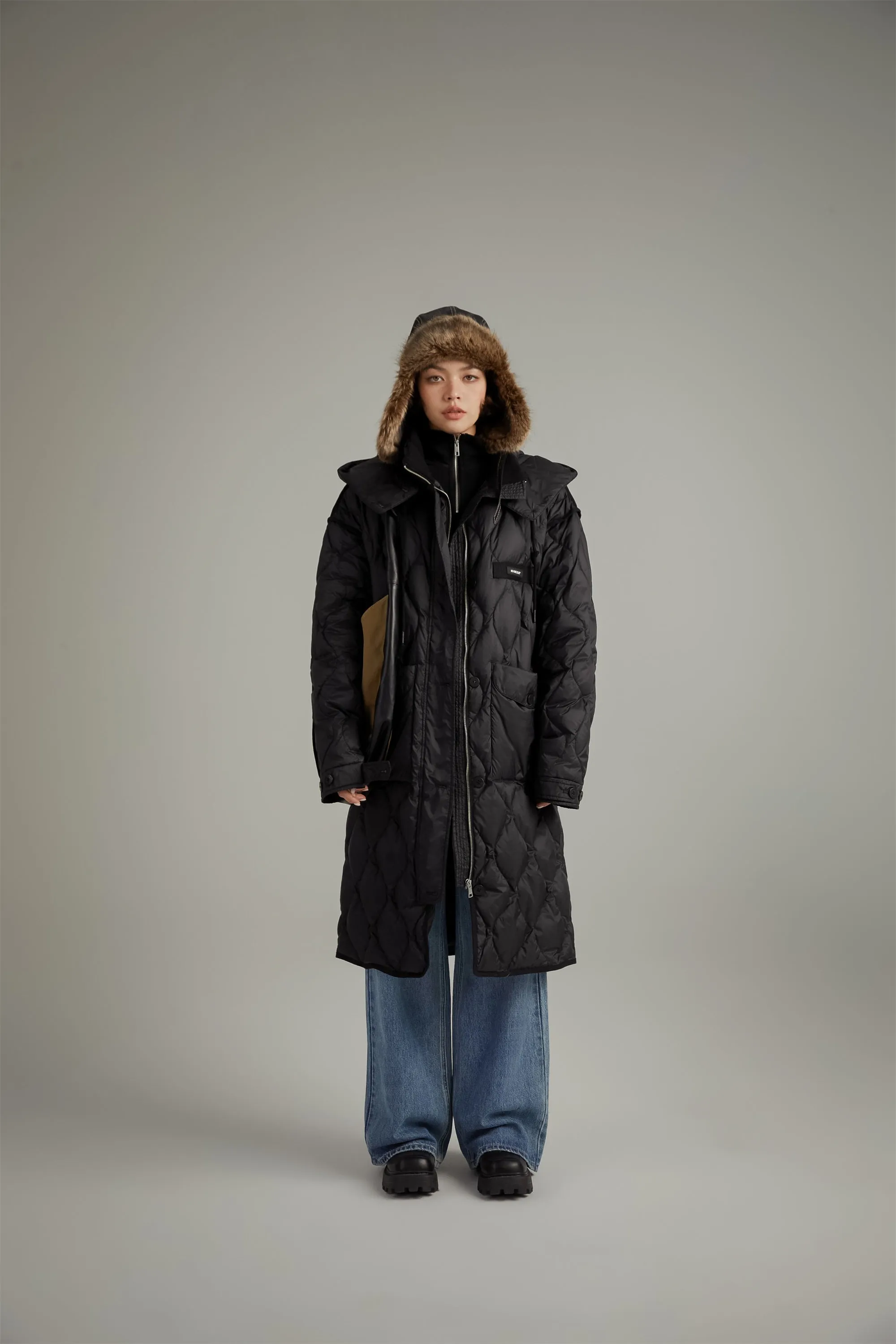 Hooded Quilted Padded Coat