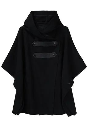 Hooded Wool Poncho