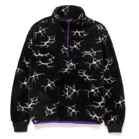 HUF QUAKE SHERPA QUARTER ZIP BLACK