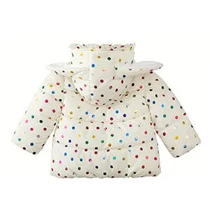 Infant Girls' Soft Fur Hooded Puffer Jacket