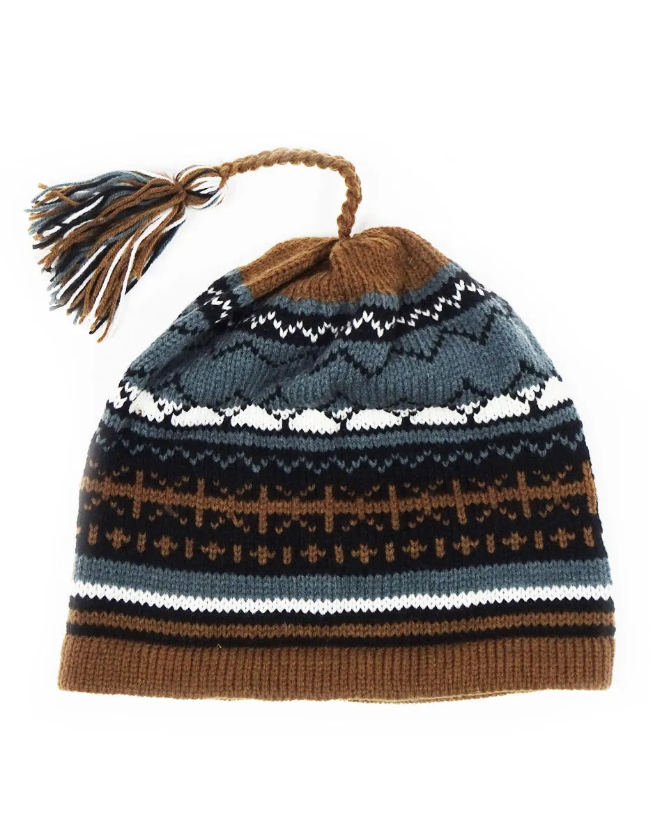 Intarsia Knit Beanie