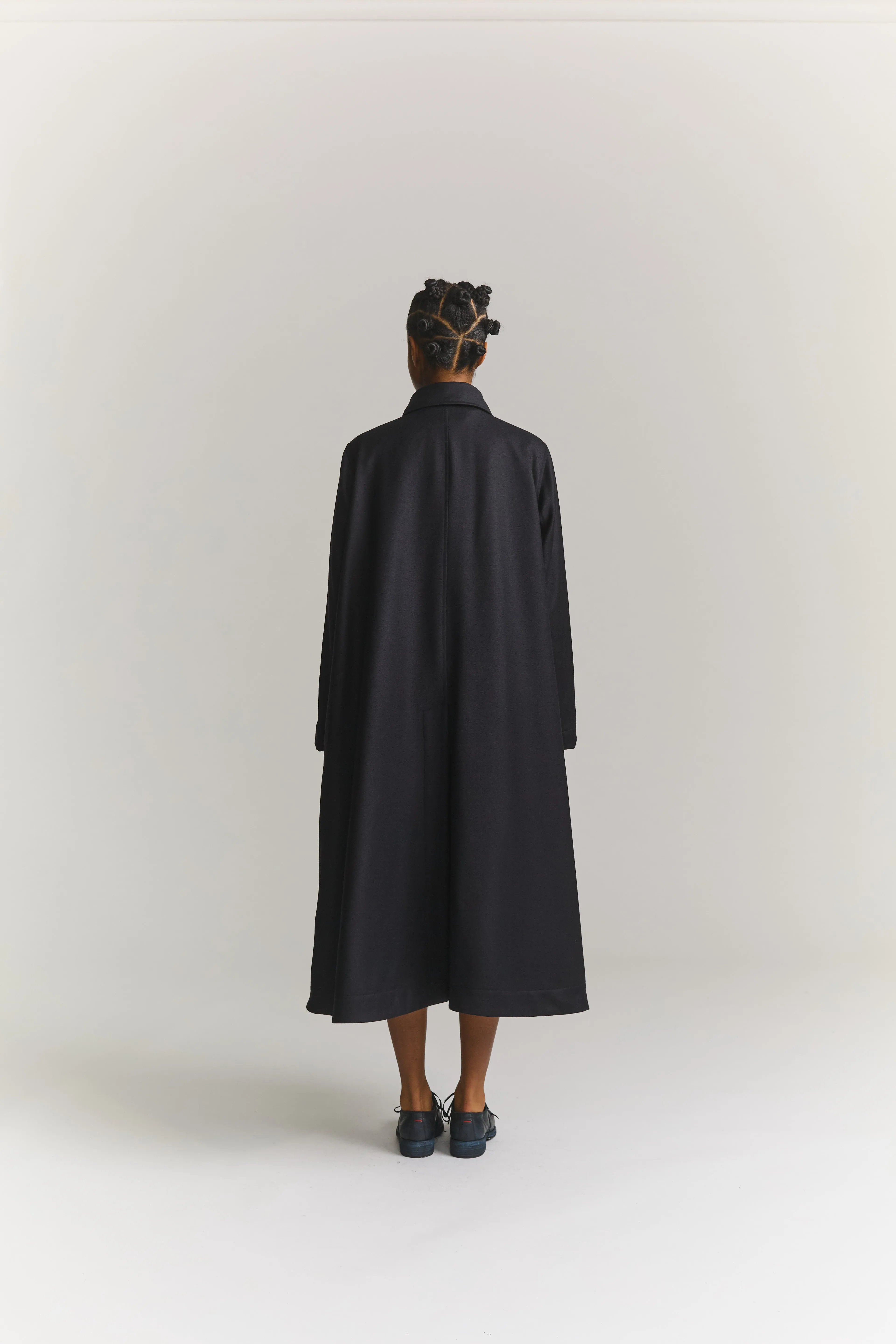 ISABELLE COAT - FLANEL - NAVY