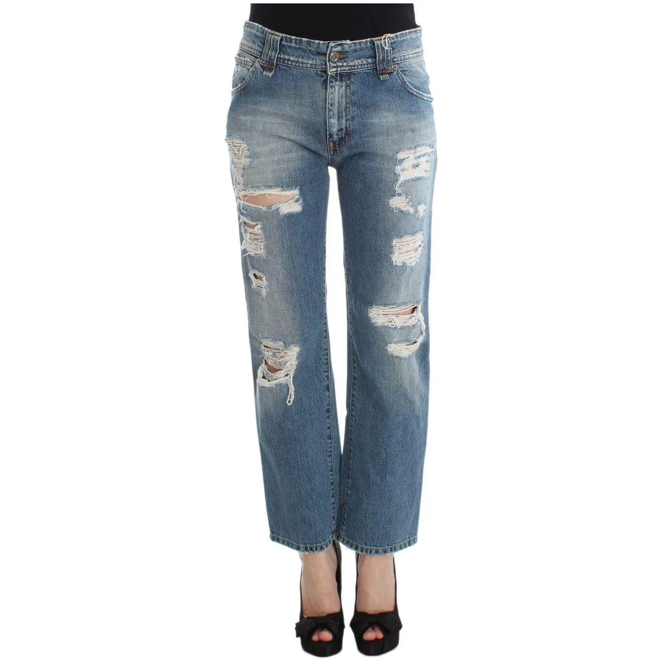 John Galliano Chic Boyfriend Blue Wash Jeans