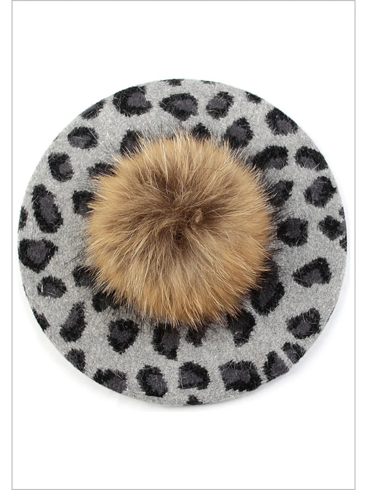 Just Purr-fect Leopard Print Winter Beret