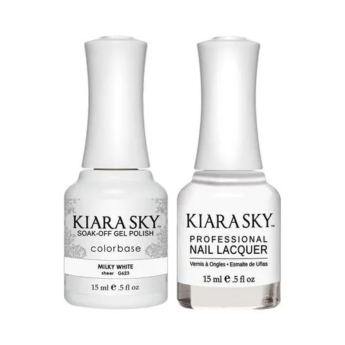 Kiara Sky Classic Gel & Polish Duo - 623 Milky White