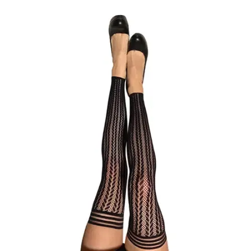 Kixies Lindsay Footless Fishnet Thigh-Highs - Size A