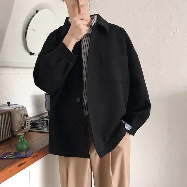 [Korean Style] Classic Casual Oversized Jacket