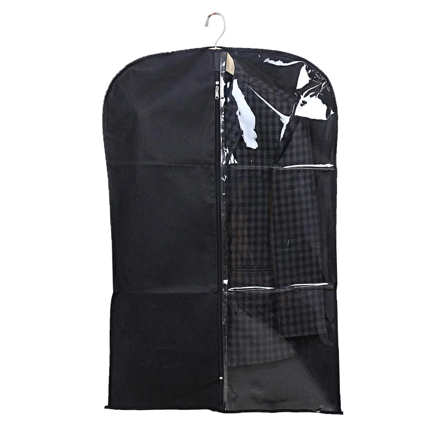 Kuber Industries 9 Pieces Half Transparent Non Woven Men's Coat Blazer Suit Cover (Grey & Black & Brown) -CTKTC041601