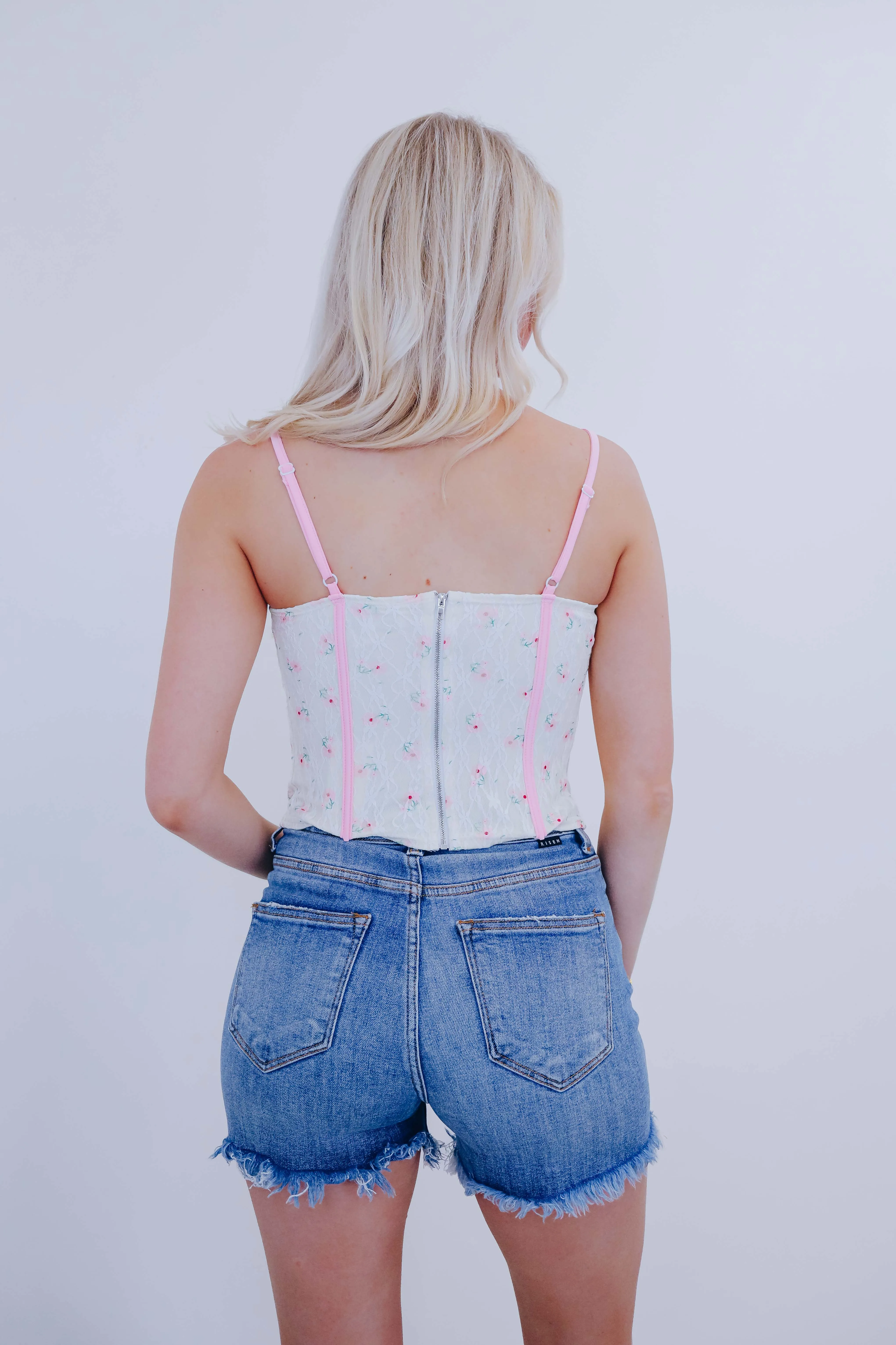 Kyra Lace Floral Corset Top