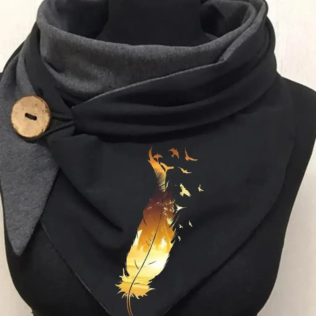 Ladies Cotton Thermal Button Bandana Scarf