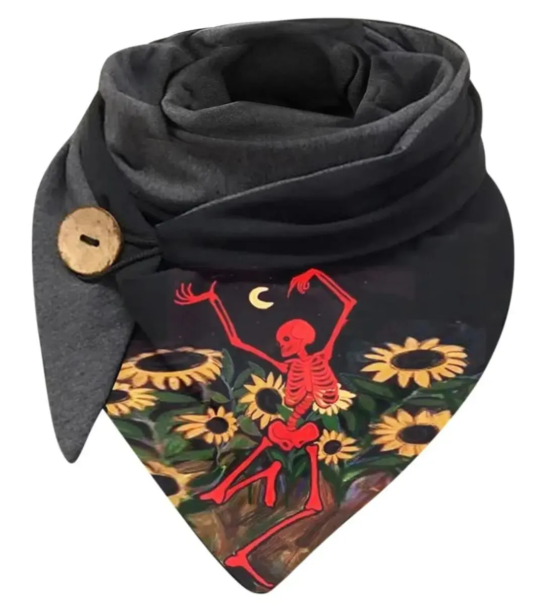 Ladies Cotton Thermal Button Bandana Scarf