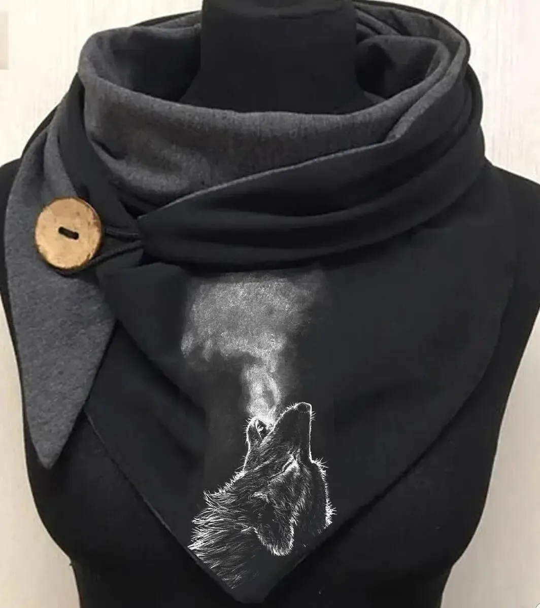 Ladies Cotton Thermal Button Bandana Scarf