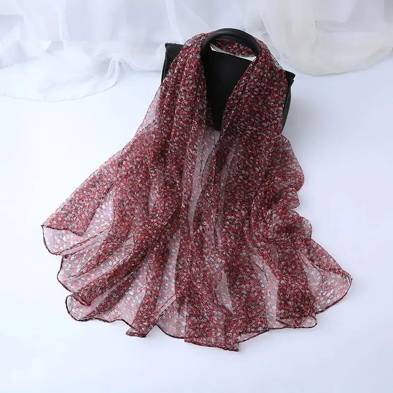 Ladies Fashion Decorative Versatile Silk Scarf