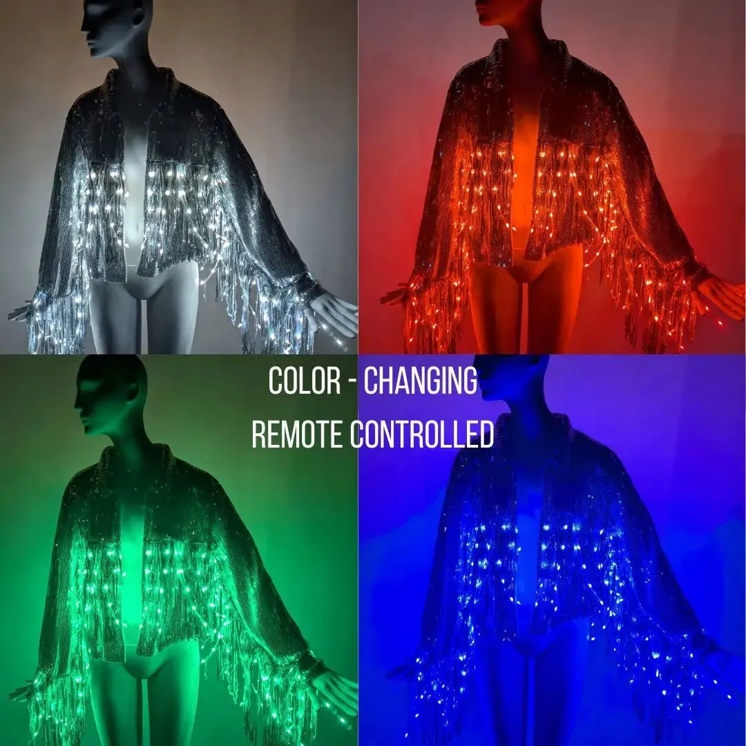 LED Fringe Sequin Jacket