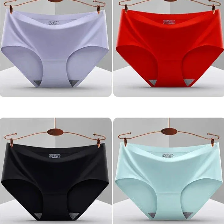 Lot de 10 culottes sans couture en soie glacée