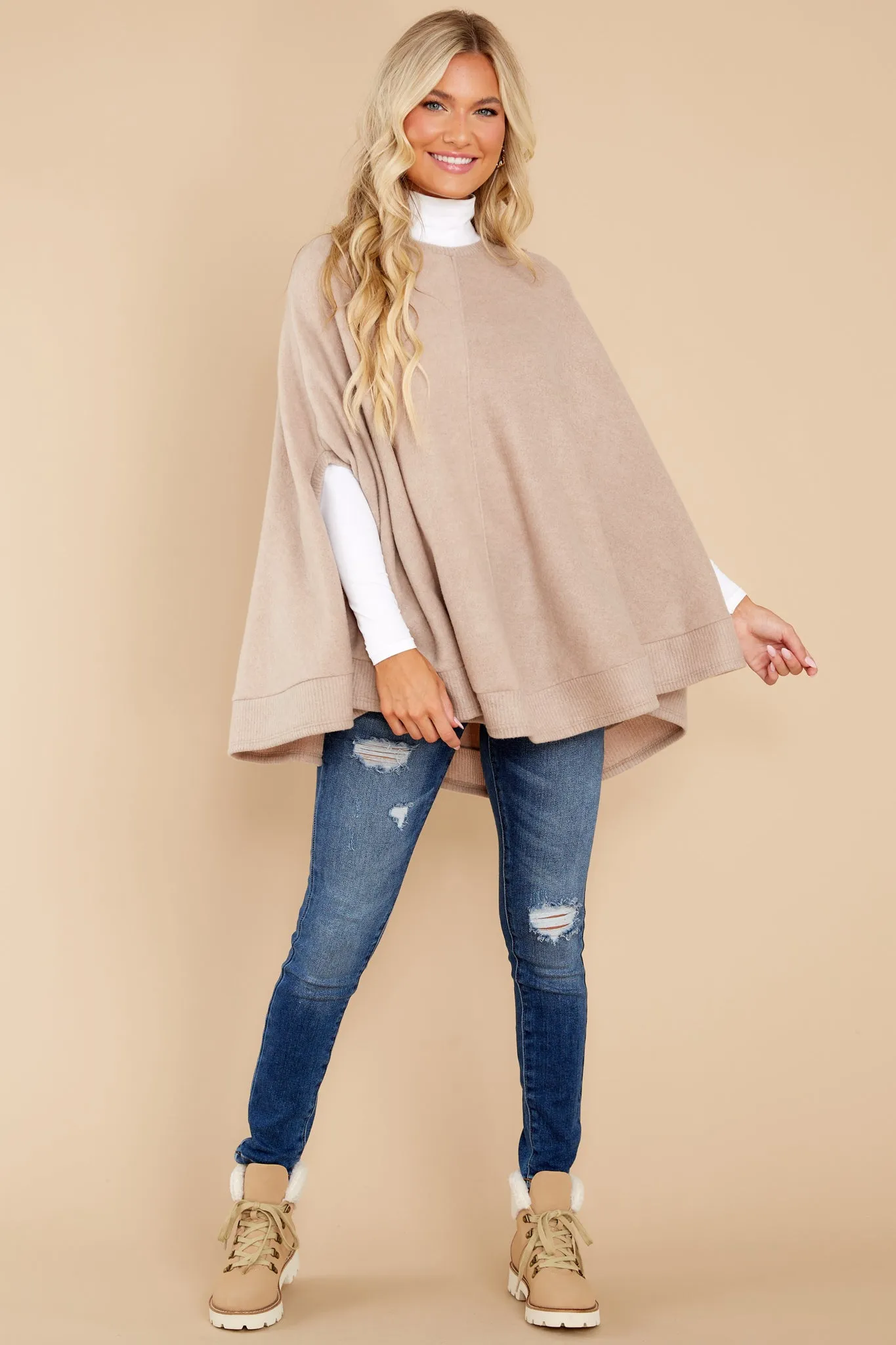 Make Your Mark Tan Poncho