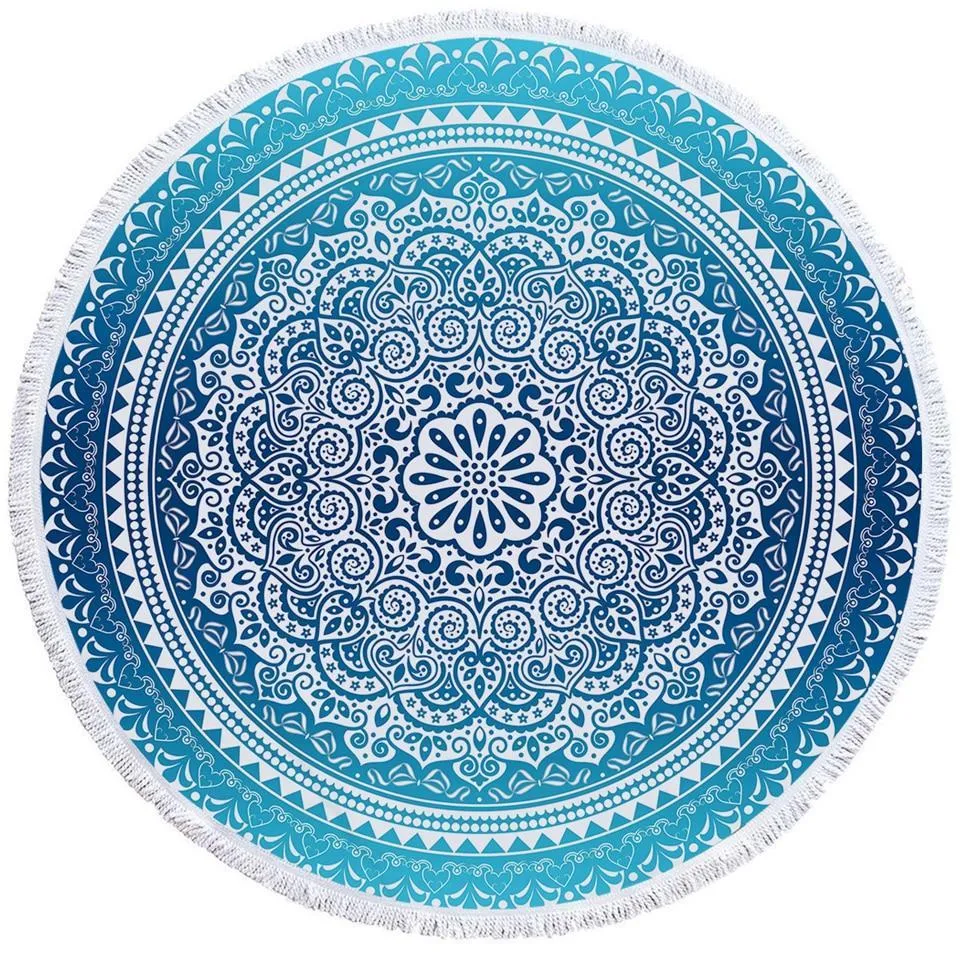 Mandala Blues Towel   Backpack