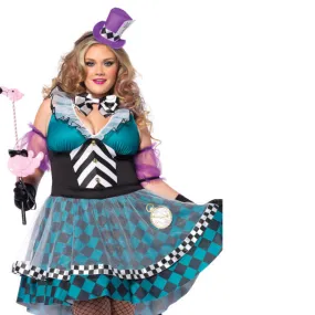 Manic Mad Hatter Ladies Costume-Plus