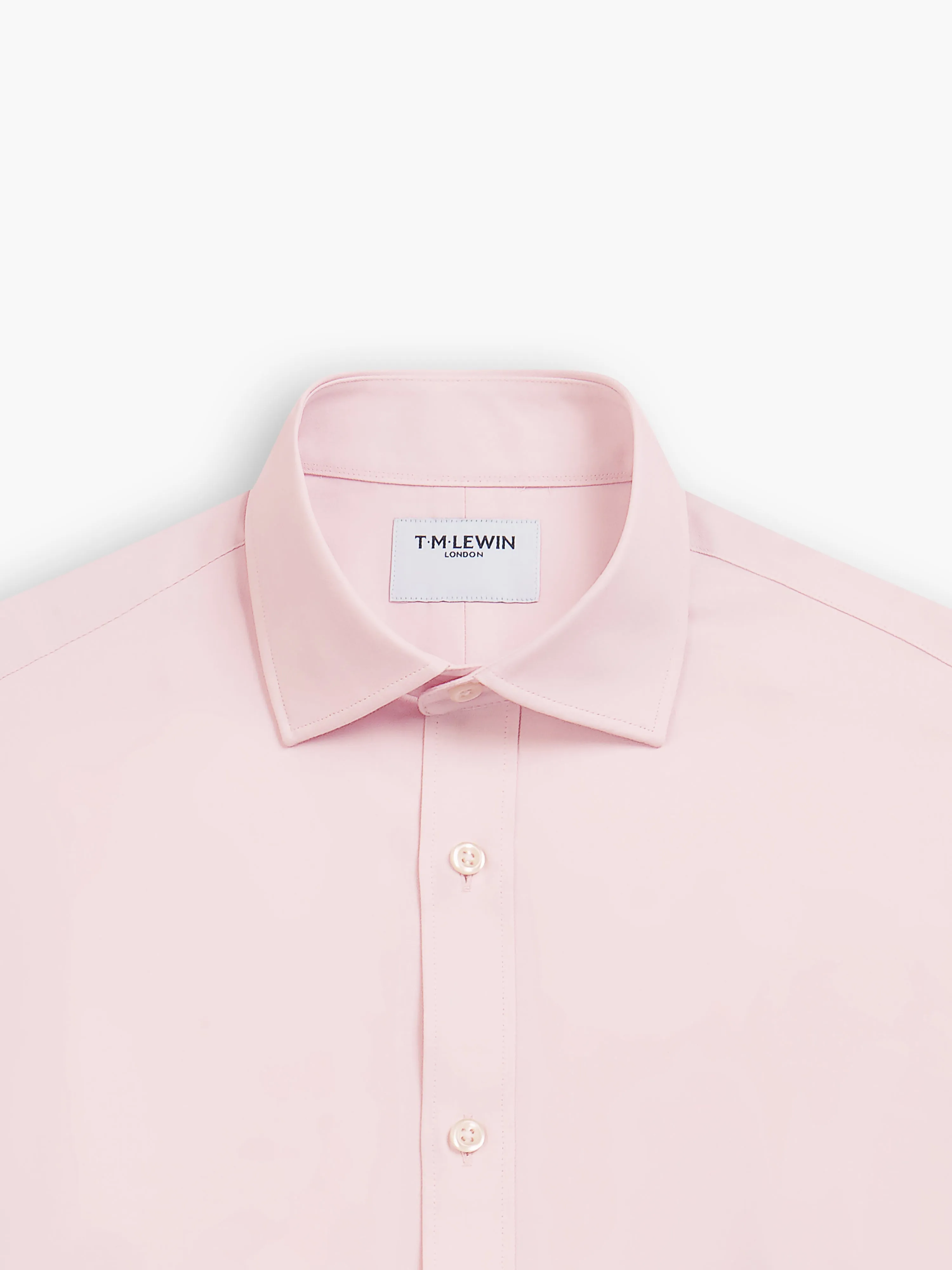 Max Performance Dark Pink Twill Fitted Single Cuff Classic Collar Shirt