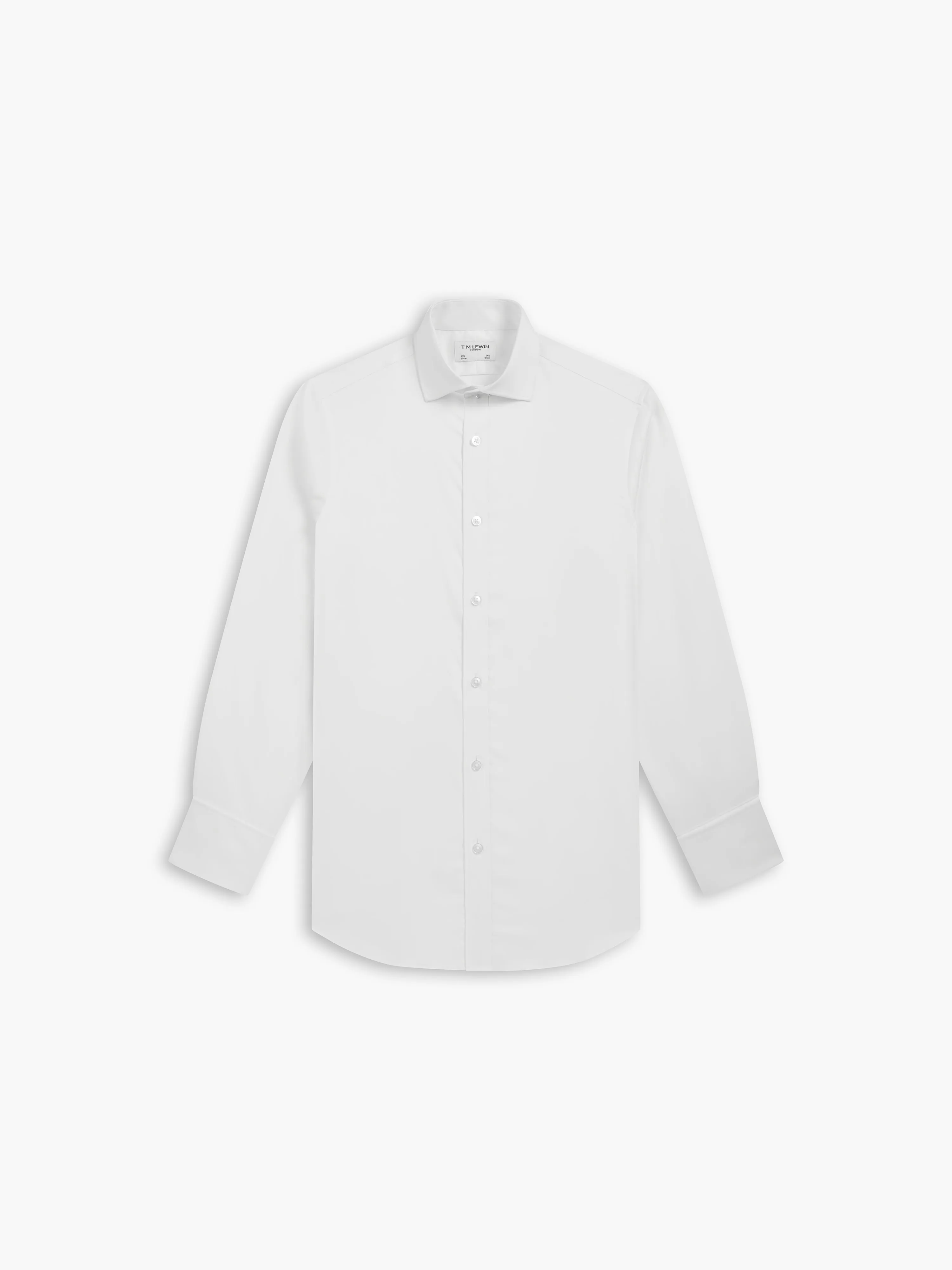 Max Performance White Twill Regular Fit Double Cuff Classic Collar Shirt