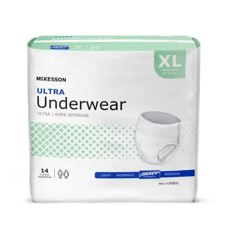 McKesson Unisex Adult Pull On Absorbent Underwear with Tear Away Seams - Heavy Absorbency