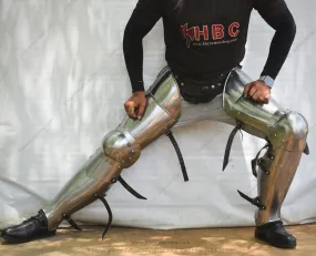 Medieval Italian Leg Armour Set – Case Greave & Cuisses Thigh Protection