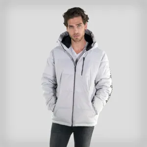 Members Only Men's Twill Block Puffer Jacket