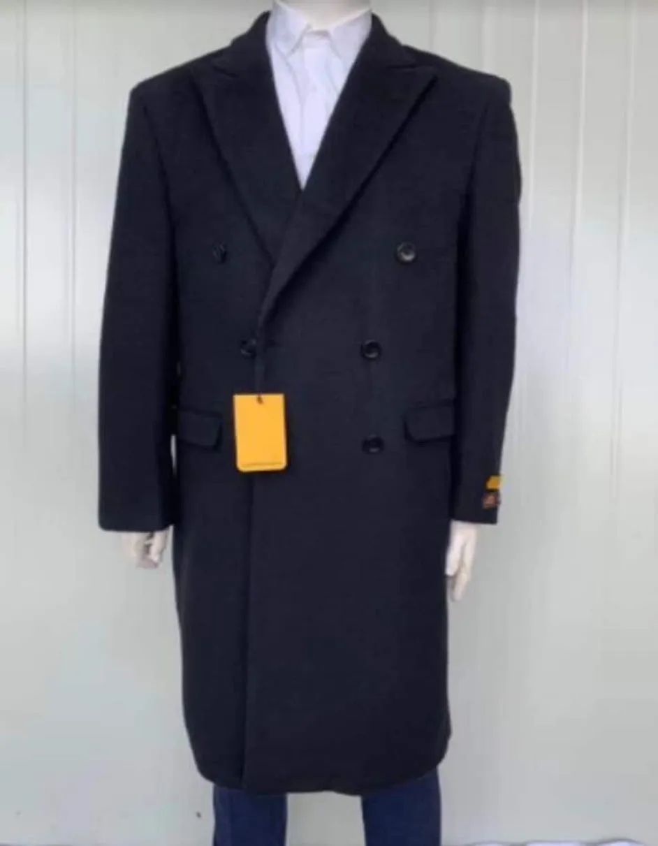 Mens Overcoat - Topcoat For Men - Winter Fabric - Mens Cashmere Blend Black Coat Full length - Cashmere Overcoat