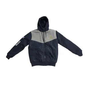 Mens Rome Puffer Hooded Jacket Navy/Grey