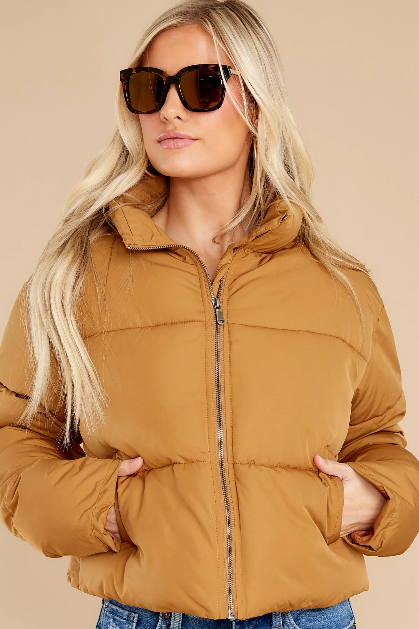 Morning Walks Camel Puffer Jacket