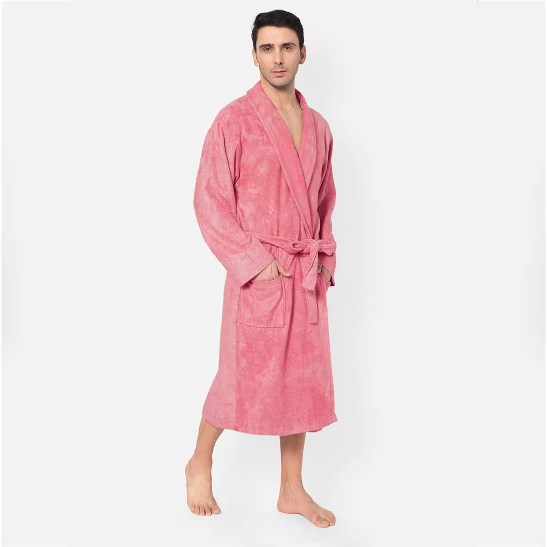 Mush 100% Bamboo Bathrobe for Men/Women (Unisex) S/M,(Pack of 1) (M, Ruby Red)