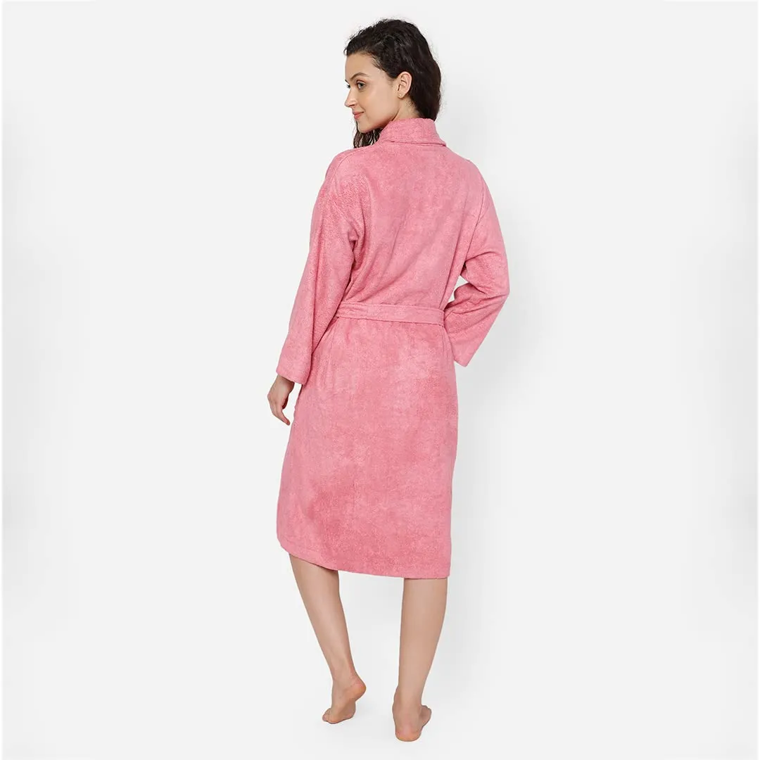 Mush 100% Bamboo Bathrobe for Men/Women (Unisex) S/M,(Pack of 1) (M, Ruby Red)