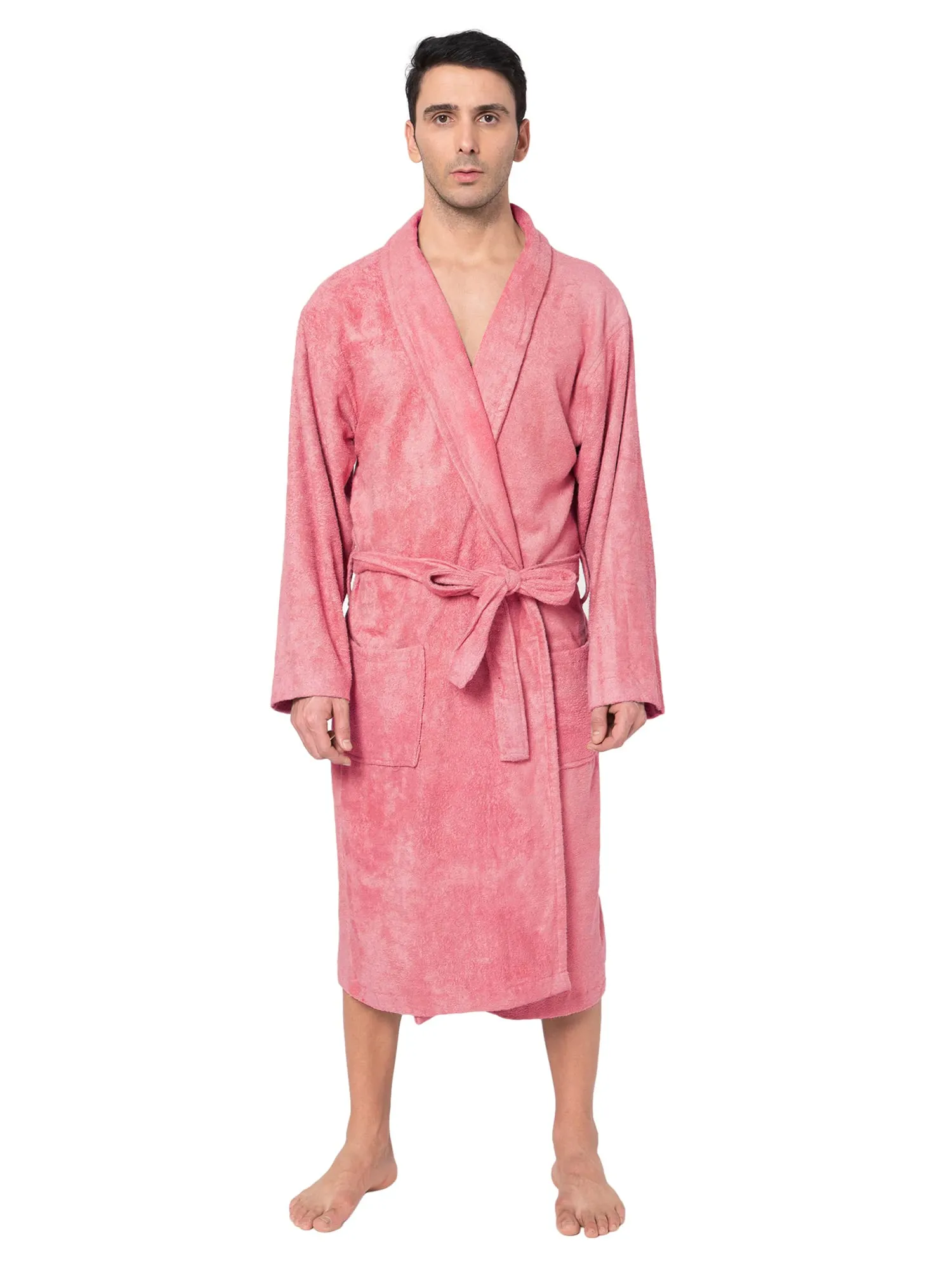 Mush 100% Bamboo Bathrobe for Men/Women (Unisex) S/M,(Pack of 1) (M, Ruby Red)